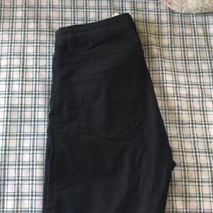 Black straight leg pants